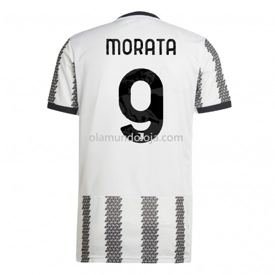 Camisola Juventus Morata 9 Equipamento Primeiro 2022-2023 Manga Corta